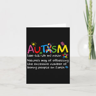 Tarjeta Neurodiversidad Autismo Conciencia Noun Definition