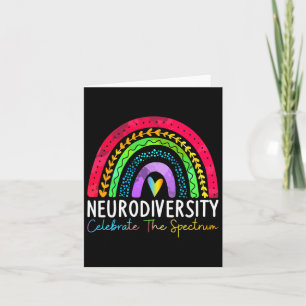 Tarjeta Neurodiversidad Autismo Espectro Asd Adhd Rainbow 