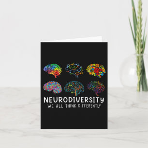 Tarjeta Neurodiversidad Todos Pensamos Diferentemente En A