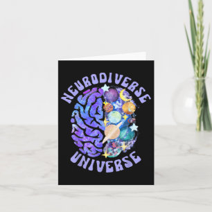 Tarjeta Neurodiverso Universo Neurodiversidad Cerebro Adhd