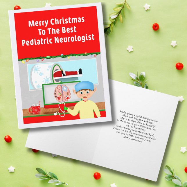 Tarjeta Neurologista pediátrico Feliz Navidad Santa en RM. (Subido por el creador)
