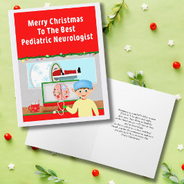 Tarjeta Neurólogo Pediatra Feliz Navidad Santa en RM