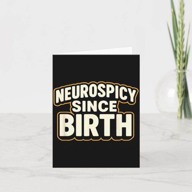 Tarjeta Neuroscy Since Birth – Funny Adhd Autism Neurodive (Anverso)