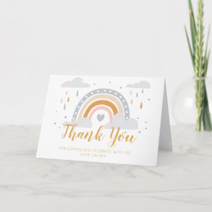 Tarjeta Neutral Modern Rainbow thank you card