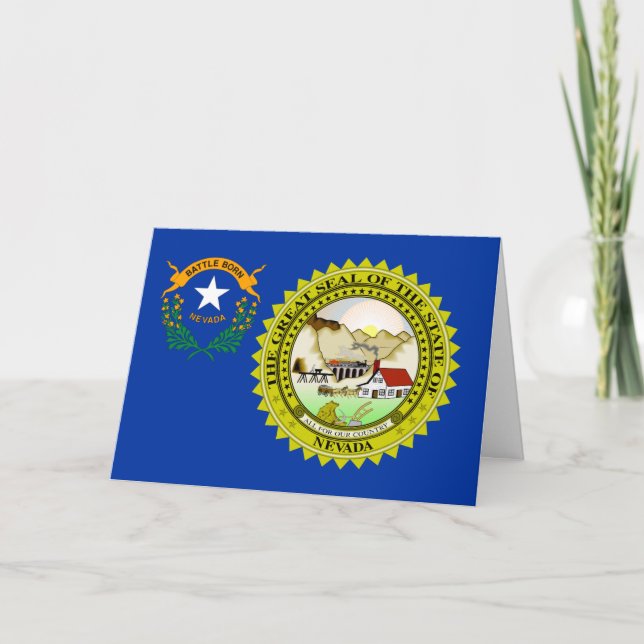 Tarjeta Nevadan Flag & Seal, Flag of Nevada (Anverso)
