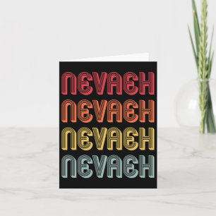 Tarjeta Nevaeh Gift Name Personalized Retro Vintage 80 s 9