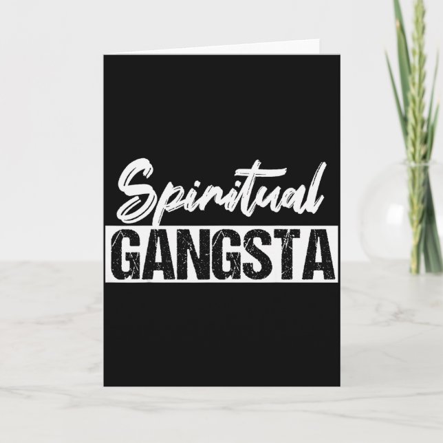 Tarjeta New Age Sritual Srituality Yoga Gangster Enlighten (Anverso)