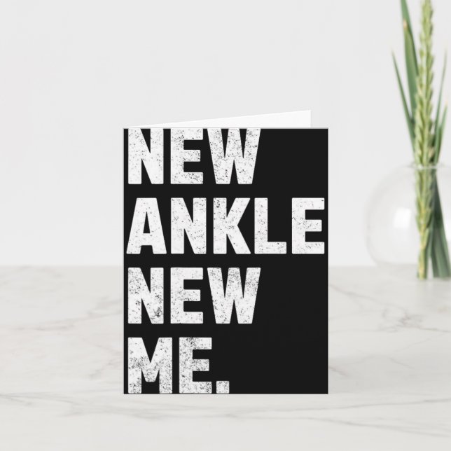 Tarjeta New Ankle, New Me! Funny Ankle Replacement Surgery (Anverso)