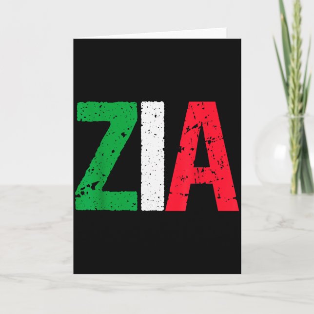Tarjeta New Aunt Italian Zia Italian American Aunt Gift  (Anverso)