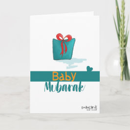 Tarjeta New Born Baby Boy in a Gift Box