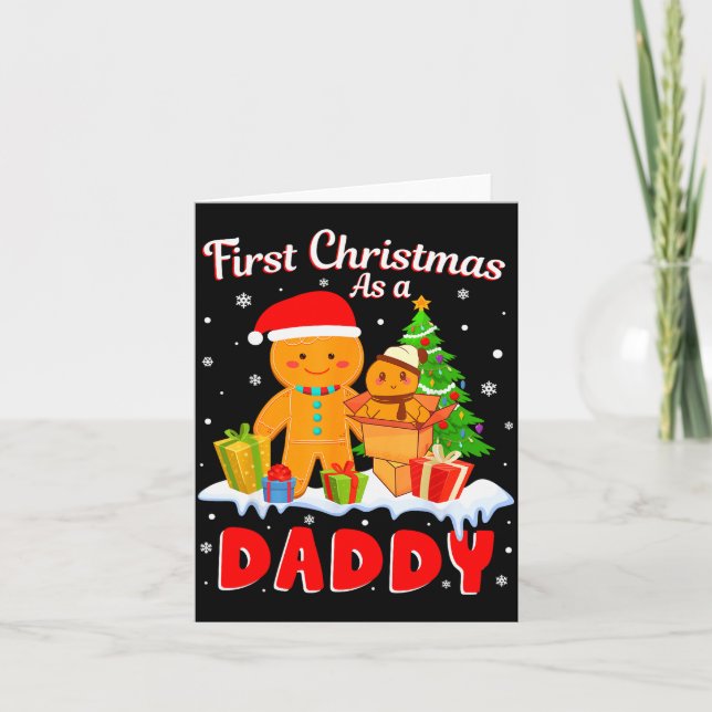 Tarjeta New Dad Christmas Costume First Christmas As A Dad (Anverso)