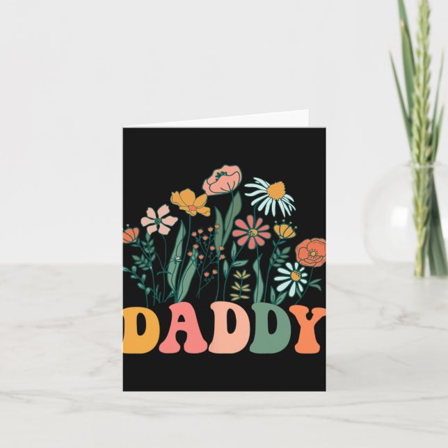 Tarjeta New Daddy Wildflower First Birthday &amp; Baby Sho (Anverso)