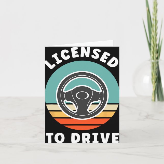 Tarjeta New Driver Driver's Permit Celebration Teen Driver (Anverso)