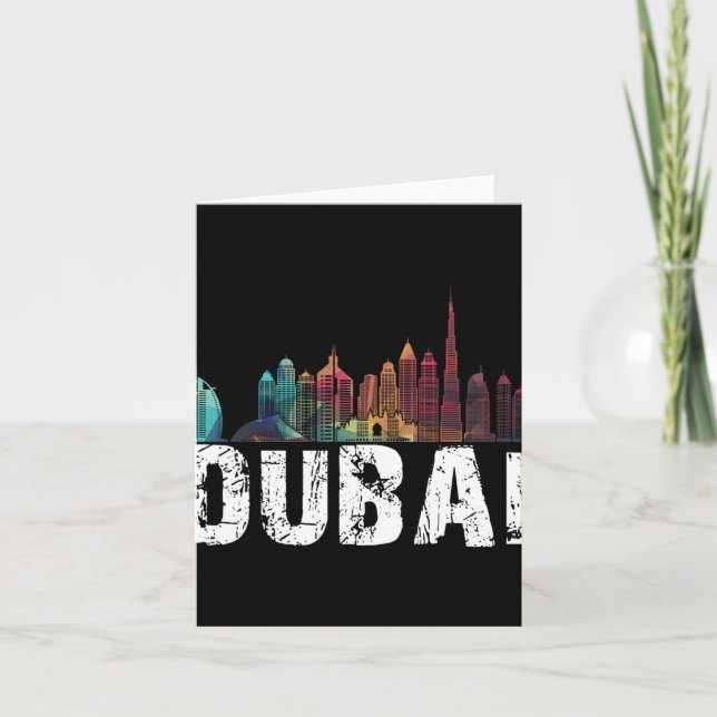 Tarjeta New Dubai Love Skyline Uni For Holidays In Dubai  (Anverso)