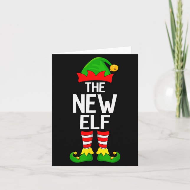 Tarjeta New Elf Xmas Matching Family Elf Squad Christmas  (Anverso)