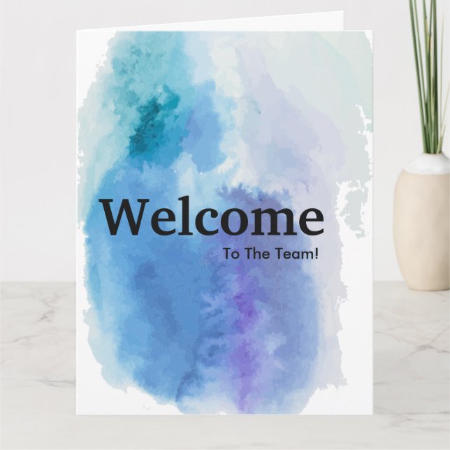 Tarjeta New Employee Welcome Watercolor Card (Anverso)
