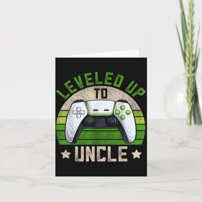 Tarjeta New Gamer Uncle Apparel, Funny Pregnancy Announcem (Anverso)