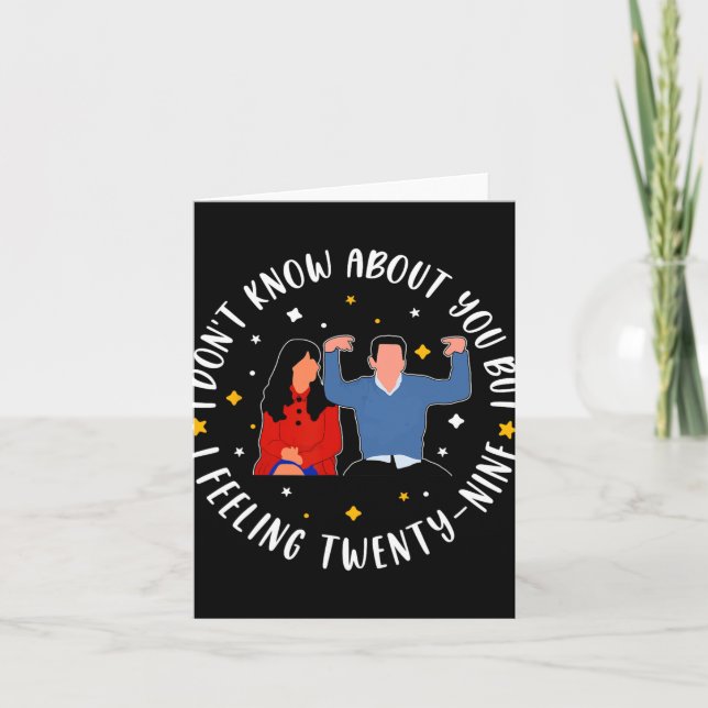 Tarjeta New Girl 29 Birthday 29th I'm Feelin' Twenty Nine  (Anverso)