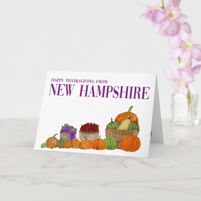 Tarjeta New Hampshire Pumpkins Thankending Card (Orquídea)