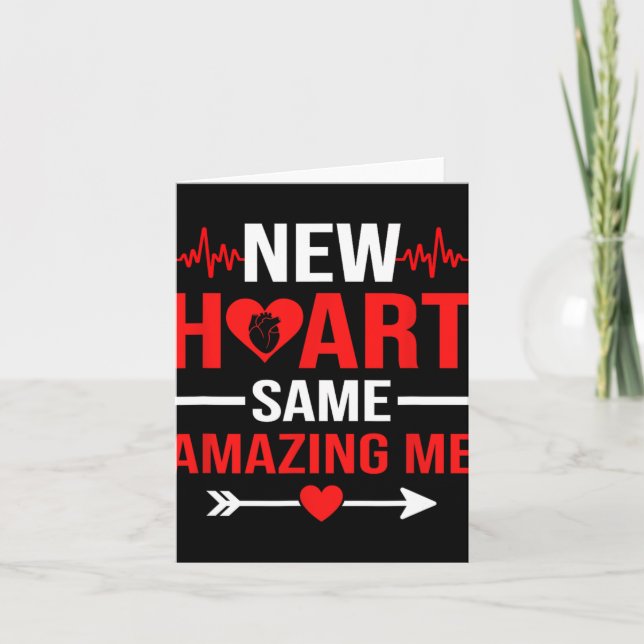 Tarjeta New Heart Same Amazing Me Heart Transplant Survivo (Anverso)