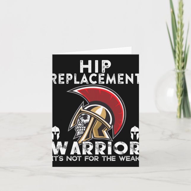 Tarjeta New Hip Replacement Men Women Warrior Awareness Gi (Anverso)