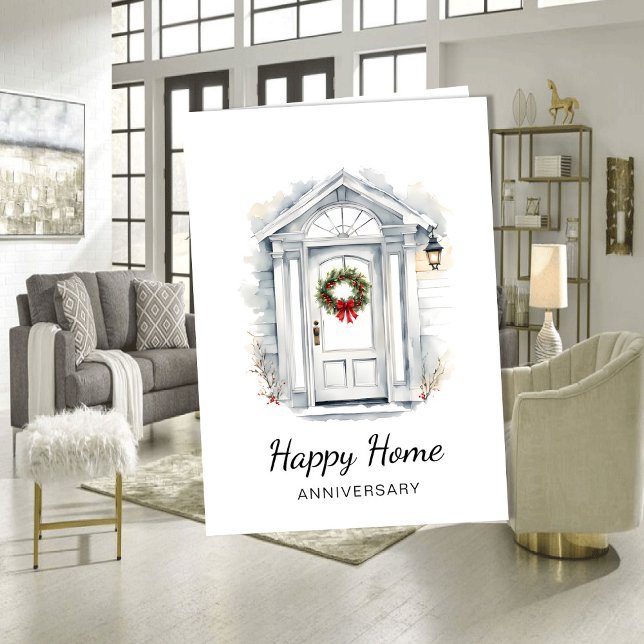 Tarjeta New Home Anniversary Card | Real Estate Agent (Subido por el creador)