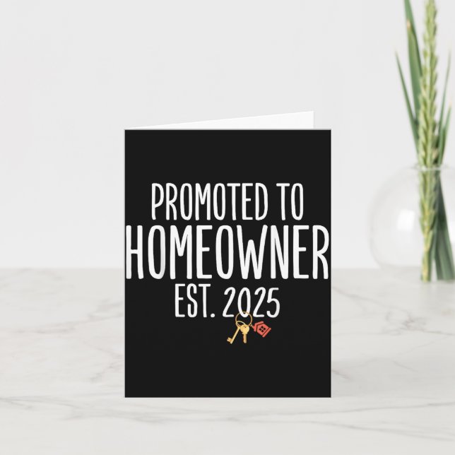 Tarjeta New Homeowner 2025 Housewarming First Time Home Bu (Anverso)
