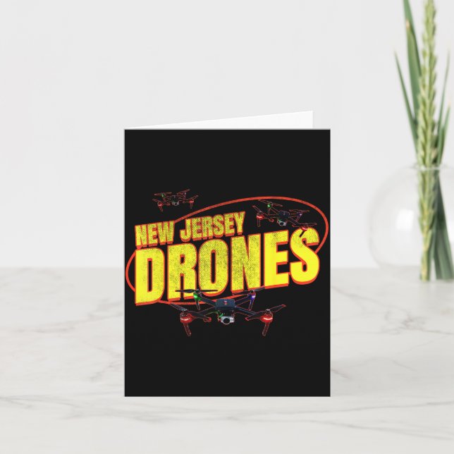 Tarjeta New Jersey Drones Funny Mystery Drones In New Jers (Anverso)
