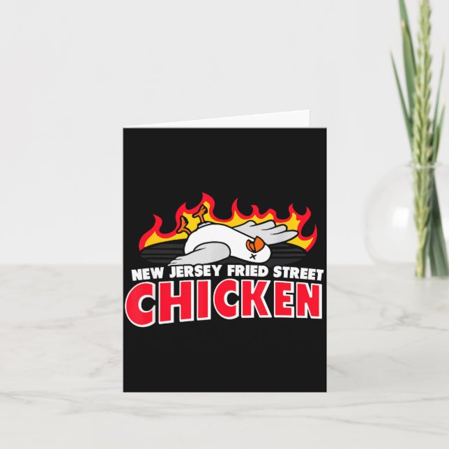 Tarjeta New Jersey Fried Street Chicken Funny Food  (Anverso)
