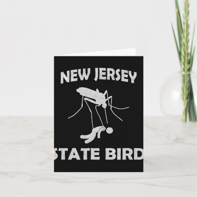 Tarjeta New Jersey Mosquito State Bird Funny Outdoors  (Anverso)