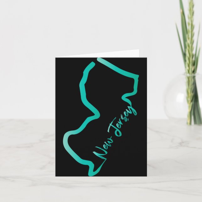Tarjeta New Jersey Shirt Jersey Graphic Tees For Women. Me (Anverso)