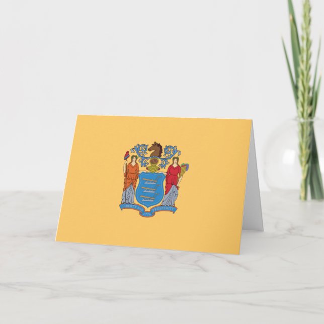 Tarjeta New Jerseyan Flag, Flag of New Jersey (Anverso)