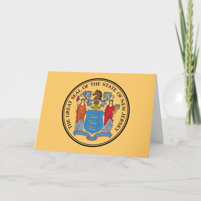 Tarjeta New Jerseyan Seal, Seal of New Jersey (Anverso)