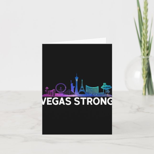 Tarjeta New Las Vegas Strong For Men, Women And Youth  (Anverso)