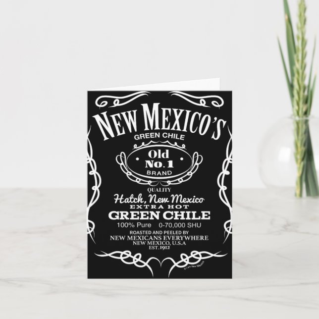 Tarjeta New Mexico's Old No. 1 Hatch Green Chile Novelty D (Anverso)