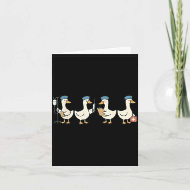 Tarjeta New nurse graduation goose school nursing  (Anverso)