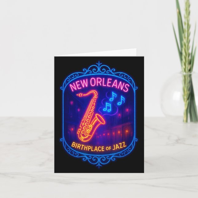 Tarjeta New Orleans, Louisiana, Birthplace Of Jazz  (Anverso)