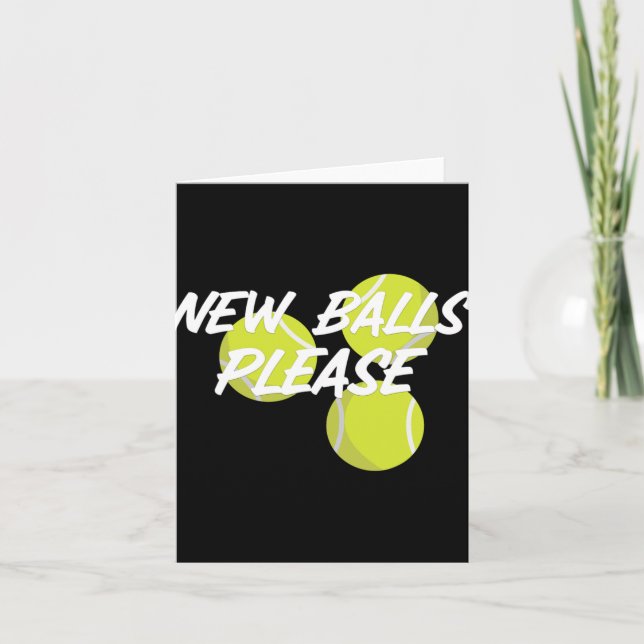 Tarjeta New Please Funny Tennis  (Anverso)