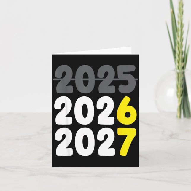 Tarjeta New Year 2026 Funny Six Seven 67 Meme Gen Alpha Sl (Anverso)