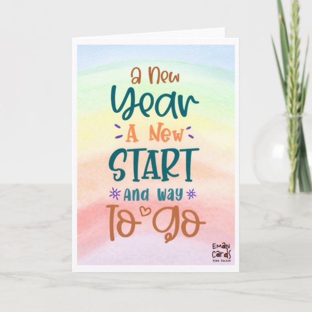 Tarjeta New Year Card (Anverso)