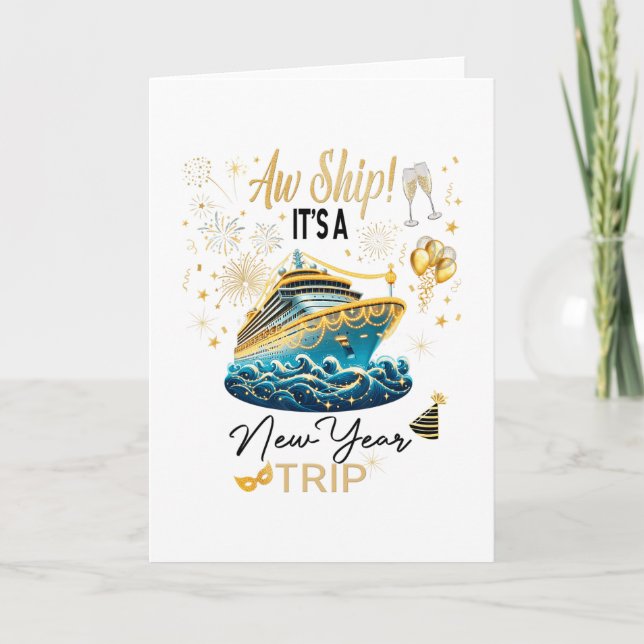 Tarjeta New Year Cruise 2026 Nye Celebration  (Anverso)