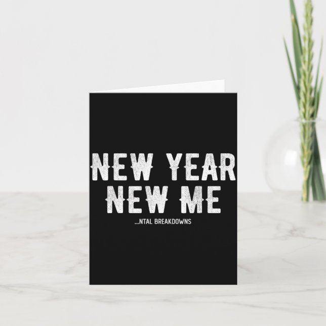 Tarjeta New Year New Mental Breakdowns Funny New Years Eve (Anverso)