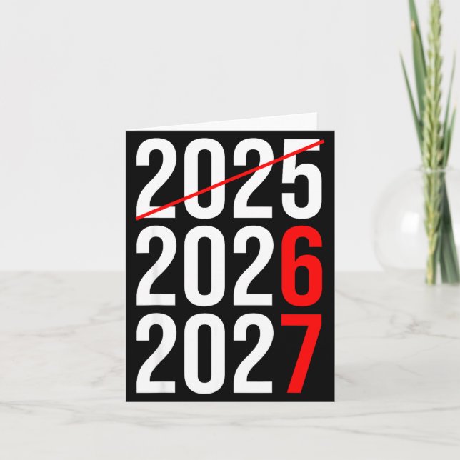 Tarjeta New Year Next Two Year Are 2026 2027 Funny 67 Meme (Anverso)