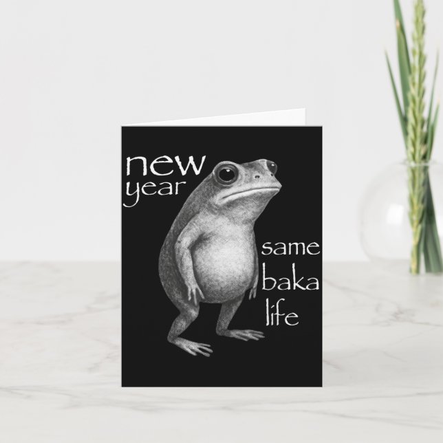 Tarjeta New Year Same Baka Life Funny Frog Joke  (Anverso)