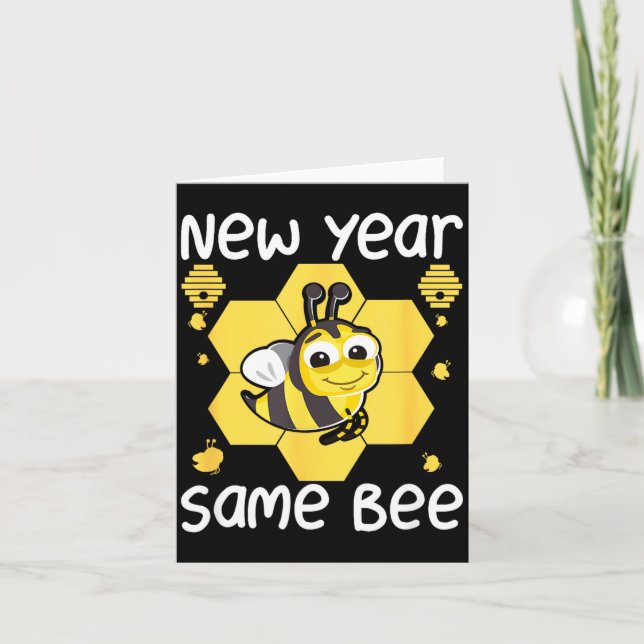 Tarjeta New Year Same Bee Meme Funny New Years Eve  (Anverso)