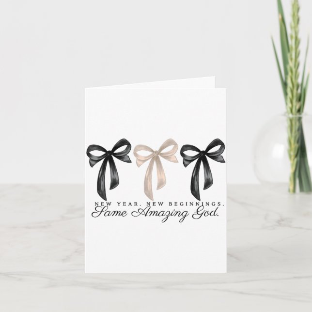 Tarjeta New Years Christian Coquette Faith New Beginnings  (Anverso)