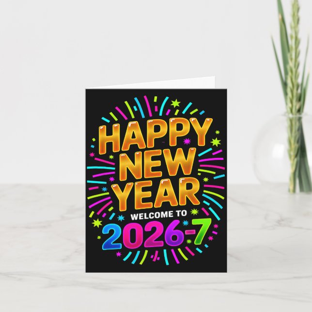 Tarjeta New Year's Eve Happy New Year 2026-7 Funny 67 Kids (Anverso)