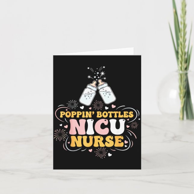 Tarjeta New Years Shirt, Nurse Png Bottles For The New Yea (Anverso)