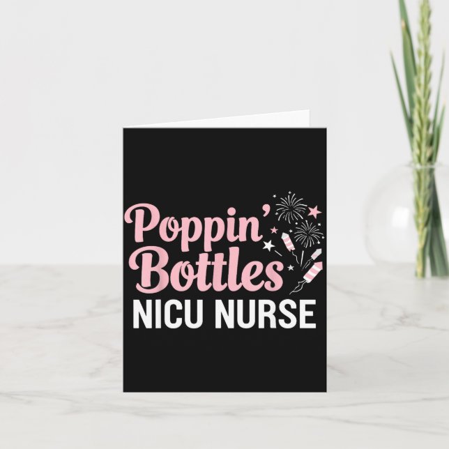 Tarjeta New Years Shirt, Nurse Png Bottles For The New Yea (Anverso)