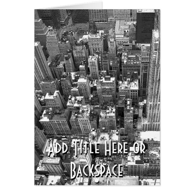 Tarjeta New York Card Cityscape New York Souvenir  (Frente)